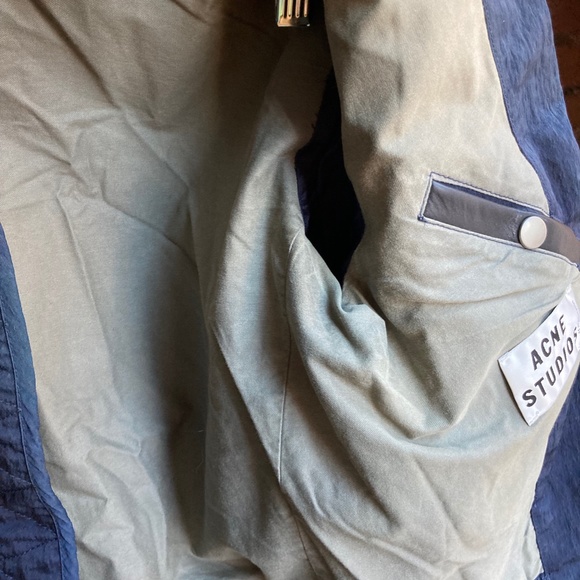 ACNE STUDIOS bomber jacket with leather sleeves Mens Small/M or - Woman Medium - Picture 8 of 13